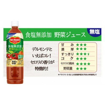 デルモンテ 食塩無添加野菜ジュース 800ml×12本セット 群馬県沼田市製造製品