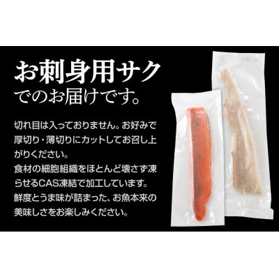 CAS印 群馬県産ホタカサーモン×大イワナの紅白刺身 計約800g 株式会社沼田魚菜市場仲卸
