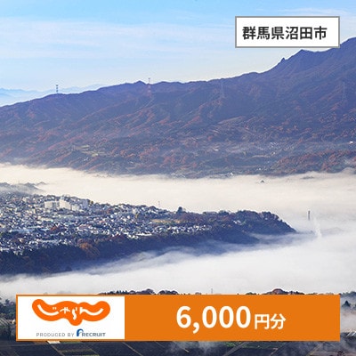 【じゃらんふるさと納税クーポン】 群馬県沼田市でつかえる6,000円 クーポン
