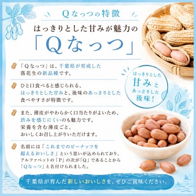 千葉県産落花生「千葉半立・Qナッツ」殻つき6袋セット(総容量675g【120g×3・105g×3】)
