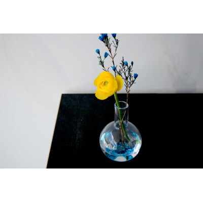 Sghr スガハラ　コルベン フラワーベース(スカイブルー)