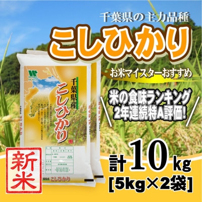 【新米 令和8年産】【特A評価】千葉県産「コシヒカリ」精米 10kg(5kg×2袋)