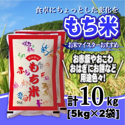 【新米 令和7年産】千葉県産「もち米」精米 10kg(5kg×2袋)