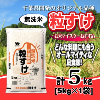 【令和7年産】千葉県産「粒すけ」無洗米 5kg(5kg×1袋)