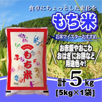 【令和7年産】千葉県産「もち米」精米 5kg(5kg×1袋)