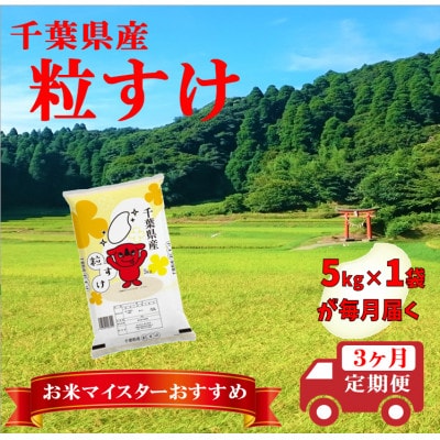 【毎月定期便】粒すけ 精米 5kg (5kg×1袋)全3回