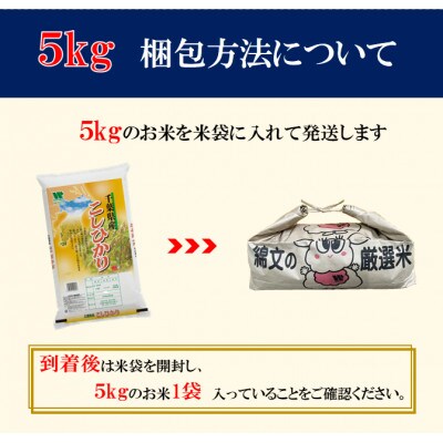 【毎月定期便】コシヒカリ 精米 5kg (5kg×1袋)全6回