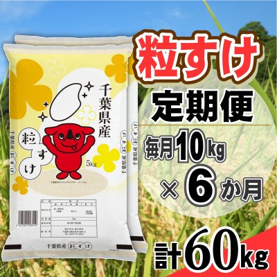 【毎月定期便】粒すけ 精米 10kg (5kg×2袋)全6回