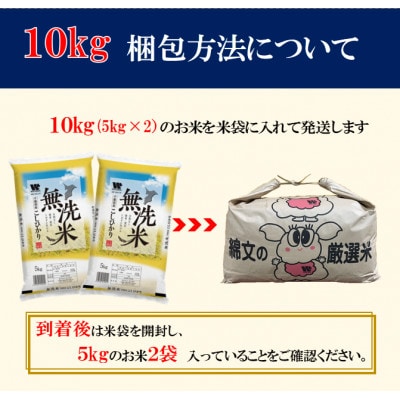 【毎月定期便】コシヒカリ 無洗米 10kg (5kg×2袋)全2回