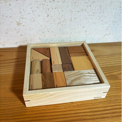 積み木(ハーフサイズ) 全14ピース 木箱入り