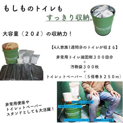 ストックパイル缶(焚き火台型備蓄缶)