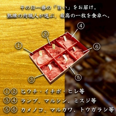 厳選赤身牛焼肉セット6種盛約810g ヒマラヤ岩塩付き 希少部位