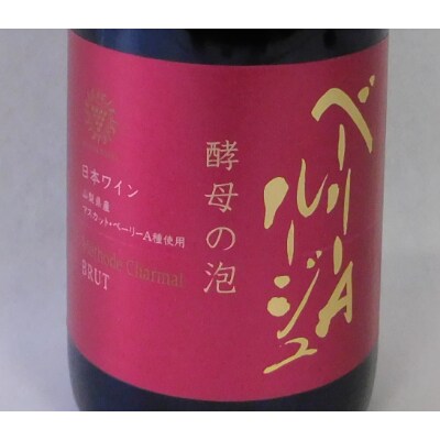 山梨県産ベーリーA種から造った辛口赤のスパークリングワイン【マンズワイン】