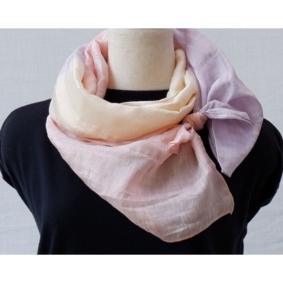 山梨の伝統が蘇る【郡内織物:富士桜工房】スカーフさらつや 32×150 (二つ色)
