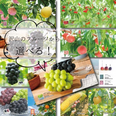 山梨の旬を堪能!あとから選べるプレミアムギフトカタログ【30万円コース】フルーツ シャインマスカット