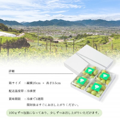 【2025年】冷凍シャインマスカット 『甲斐の実』 山梨県産ぶどう400g×2箱