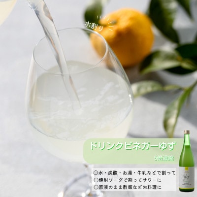 お酢のイメージを変える!ドリンクビネガーゆず&ぶどう2本セット ー飲むワインビネガ(飲む酢)ー