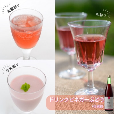 お酢のイメージを変える!ドリンクビネガーゆず&ぶどう2本セット ー飲むワインビネガ(飲む酢)ー