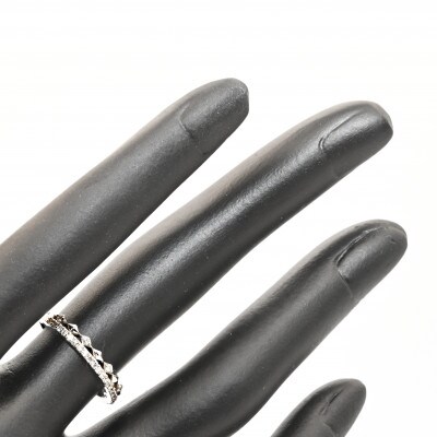 極細　ティアラリング　PT900　ダイヤモンド0.18CT　幅約3ミリ幅　RCR004DI-P#8
