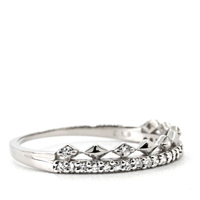 極細　ティアラリング　PT900　ダイヤモンド0.18CT　幅約3ミリ幅　RCR004DI-P#10