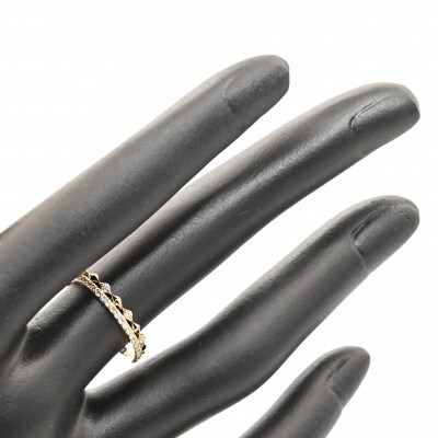極細　ティアラリング　K18　ダイヤモンド0.18CT　幅約3ミリ幅　RCR004DI-Y　#10