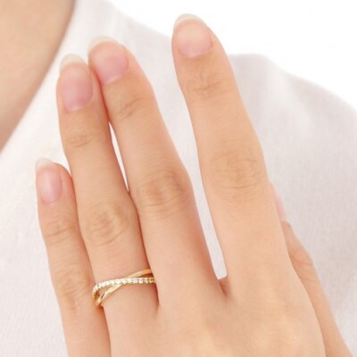 0.17CT　クロスラインダイヤモンドリング　RCR006DI-Y #7