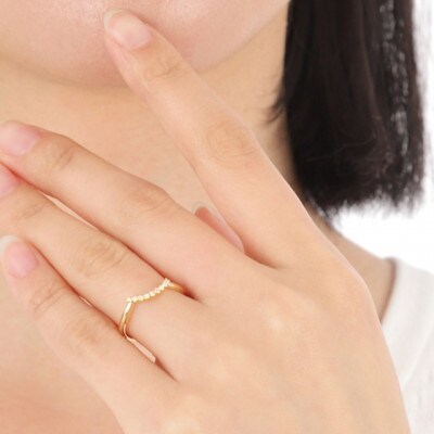 普段使いのカーブリング　0.09CT  RCR011DI-Y #5