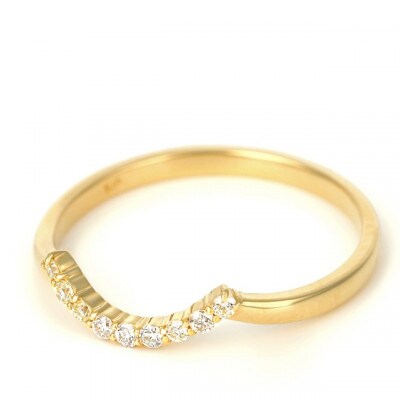 普段使いのカーブリング　0.09CT  RCR011DI-Y #5