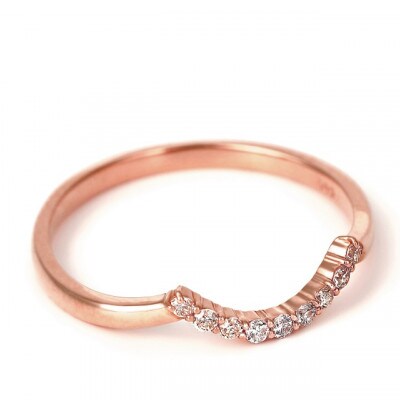 普段使いのカーブリング　0.09CT  RCR011DI-R #5