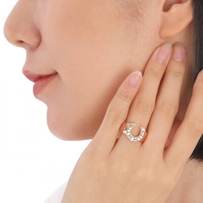 androgynous馬蹄リング 0.40CT　RCR012DI-R #10
