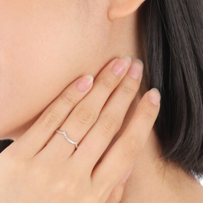 普段使いのカーブリング　0.09CT  RCR011DI-P #5