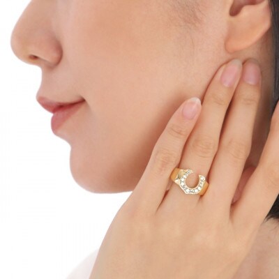 androgynous馬蹄リング 0.40CT　RCR012DI-Y #18