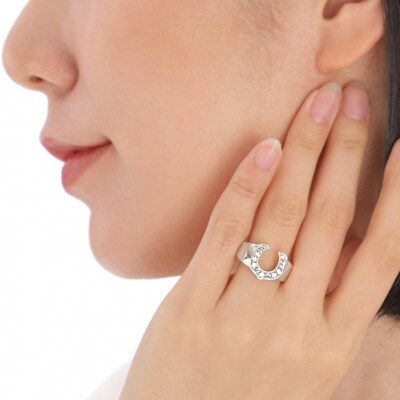 androgynous馬蹄リング 0.40CT　RCR012DI-P #15