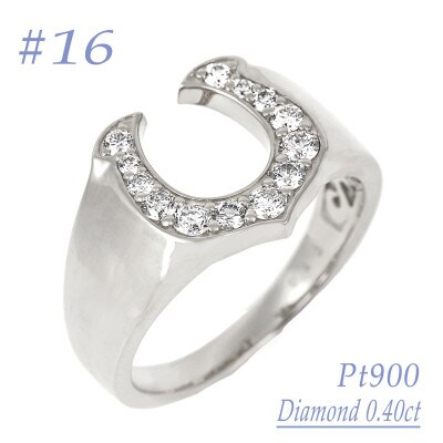 androgynous馬蹄リング 0.40CT　RCR012DI-P #16