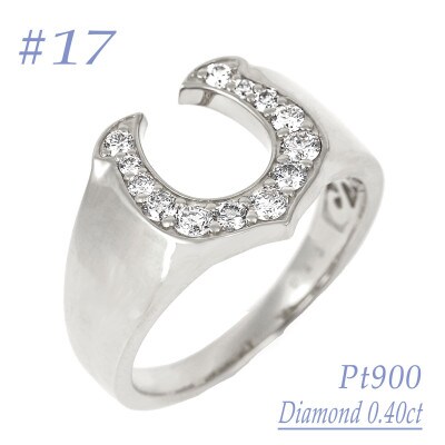 androgynous馬蹄リング 0.40CT　RCR012DI-P #17