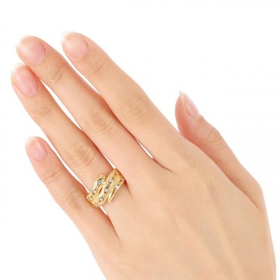K18 ダイヤ0.20CT 蛇リングγ　RCR0013DI-Y #10