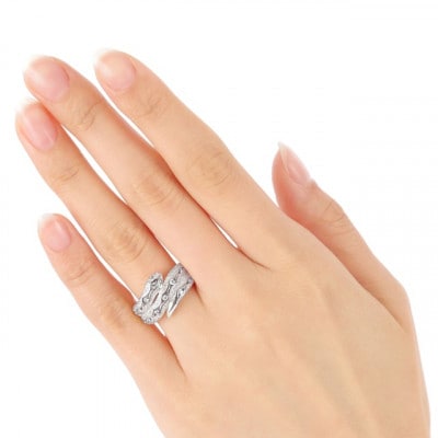 PT900 ダイヤ0.20CT 蛇リングγ　RCR0013DI-P #18