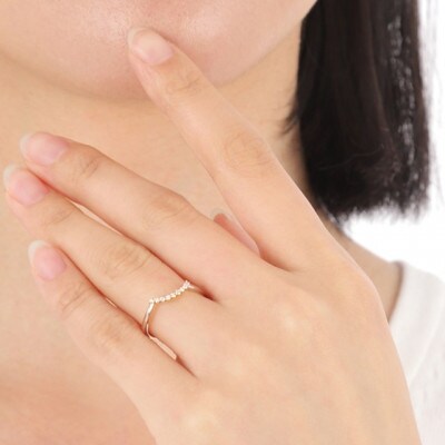 普段使いのカーブリング　0.09CT  RCR011DI-R #15