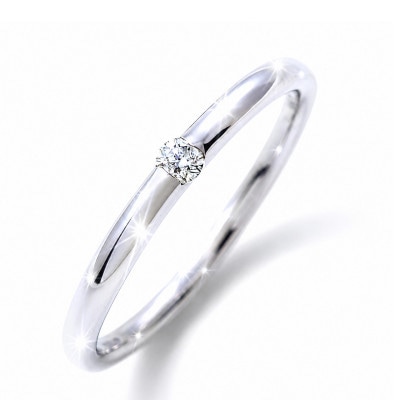 PT950ダイヤ 甲丸リング　0.05CT　R3621DI-P2 #3