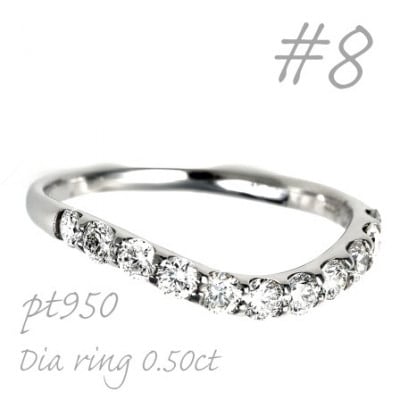 プラチナウェーブダイヤモンドリング 0.50CT R3609DI-P2 #8