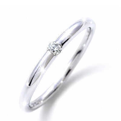 PT950ダイヤ 甲丸リング　0.05CT　R3621DI-P2 #11