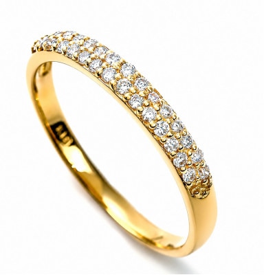 K18 ダイヤモンドパヴェ留めリング　0.20CT R3615DI-Y #9