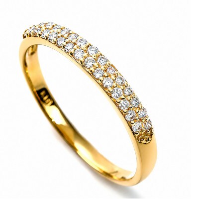 K18 ダイヤモンドパヴェ留めリング　0.20CT R3615DI-Y #14