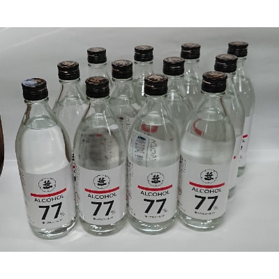 笹一　アルコール77　ウオッカ　500ml　12本