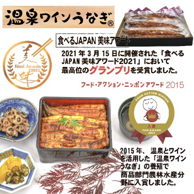 温泉ワインうなぎ蒲焼大サイズ3尾セット