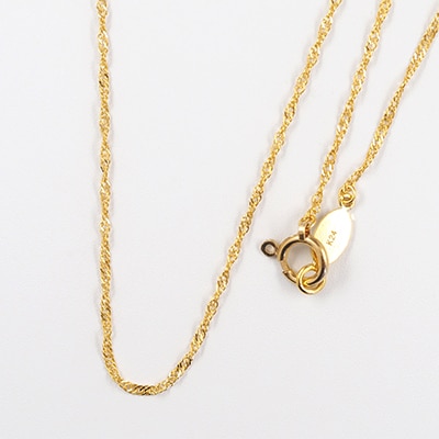 【山梨県】【ジュエリー】K24 pure gold/ピュアゴールド スクリュー ネックレス　1本