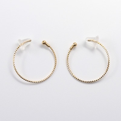 【山梨県】【ジュエリー】K18 hoop/フープ ピアス　1ペア
