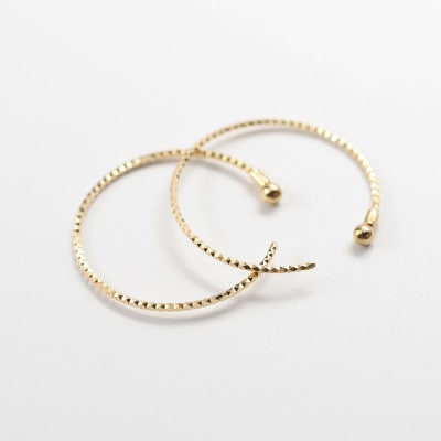 【山梨県】【ジュエリー】K18 hoop/フープ ピアス　1ペア
