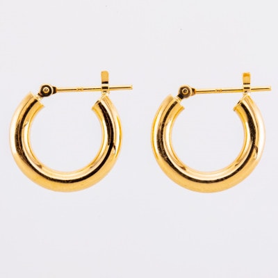 【山梨県】【ジュエリー】K18 Moon/ムーン 3×15 ピアス