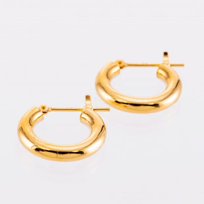 【山梨県】【ジュエリー】K18 Moon/ムーン 3×15 ピアス